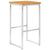 Bar Stools 4 pcs Solid Acacia Wood and Stainless Steel