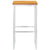 Bar Stools 4 pcs Solid Acacia Wood and Stainless Steel