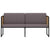 Garden Bench with Cushions 136 cm Solid Acacia Wood Dark Grey