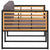 Garden Bench with Cushions 136 cm Solid Acacia Wood Dark Grey