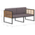 Garden Bench with Cushions 136 cm Solid Acacia Wood Dark Grey