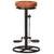 Bar Stools 2 pcs Black and Brown Real Goat Leather