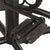 Bar Stools 2 pcs Black and Brown Real Goat Leather