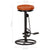 Bar Stools 2 pcs Black and Brown Real Goat Leather