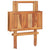 3 Piece Folding Bistro Set Solid Teak Wood