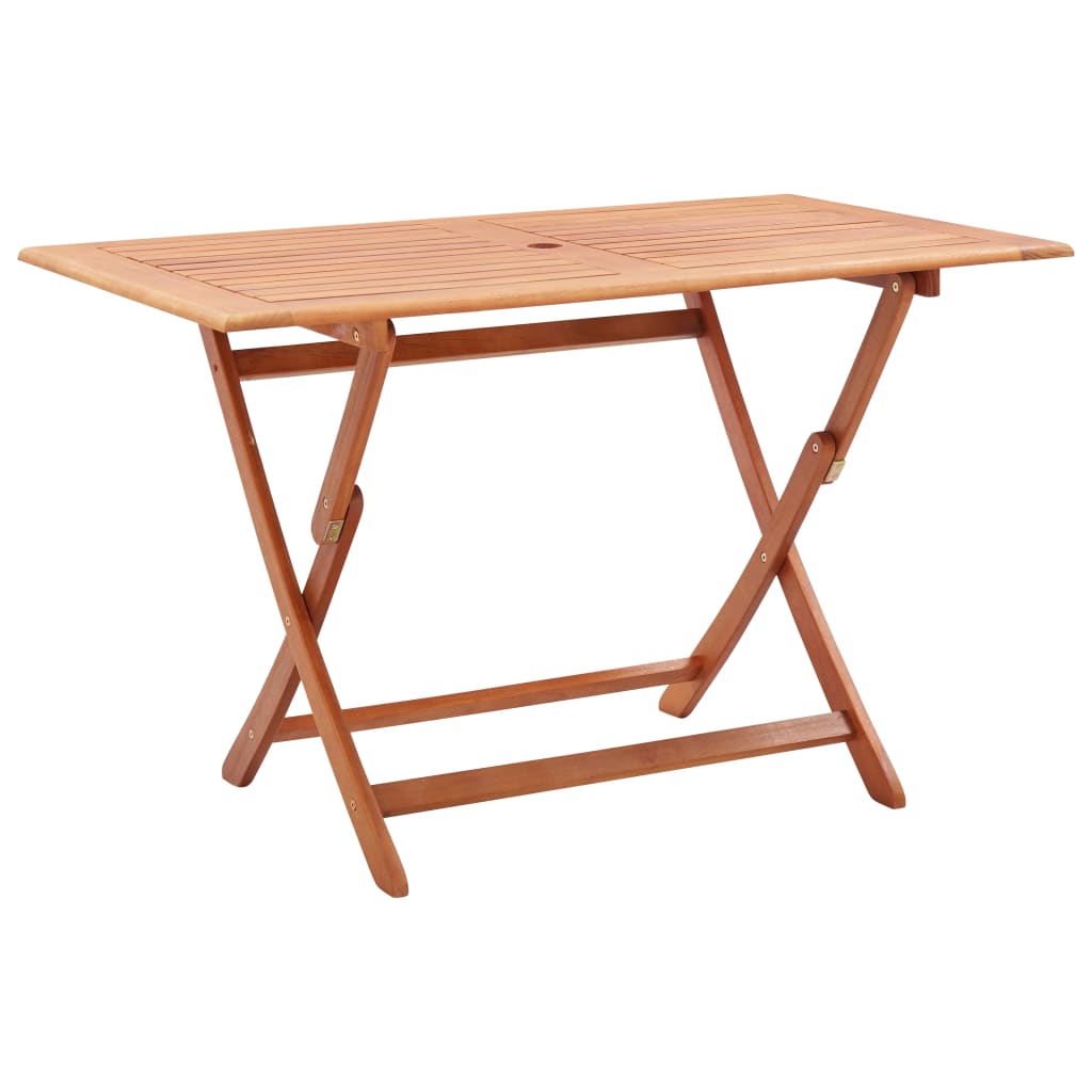 Folding Garden Table 120x70x75 cm Solid Eucalyptus Wood