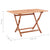 Folding Garden Table 120x70x75 cm Solid Eucalyptus Wood