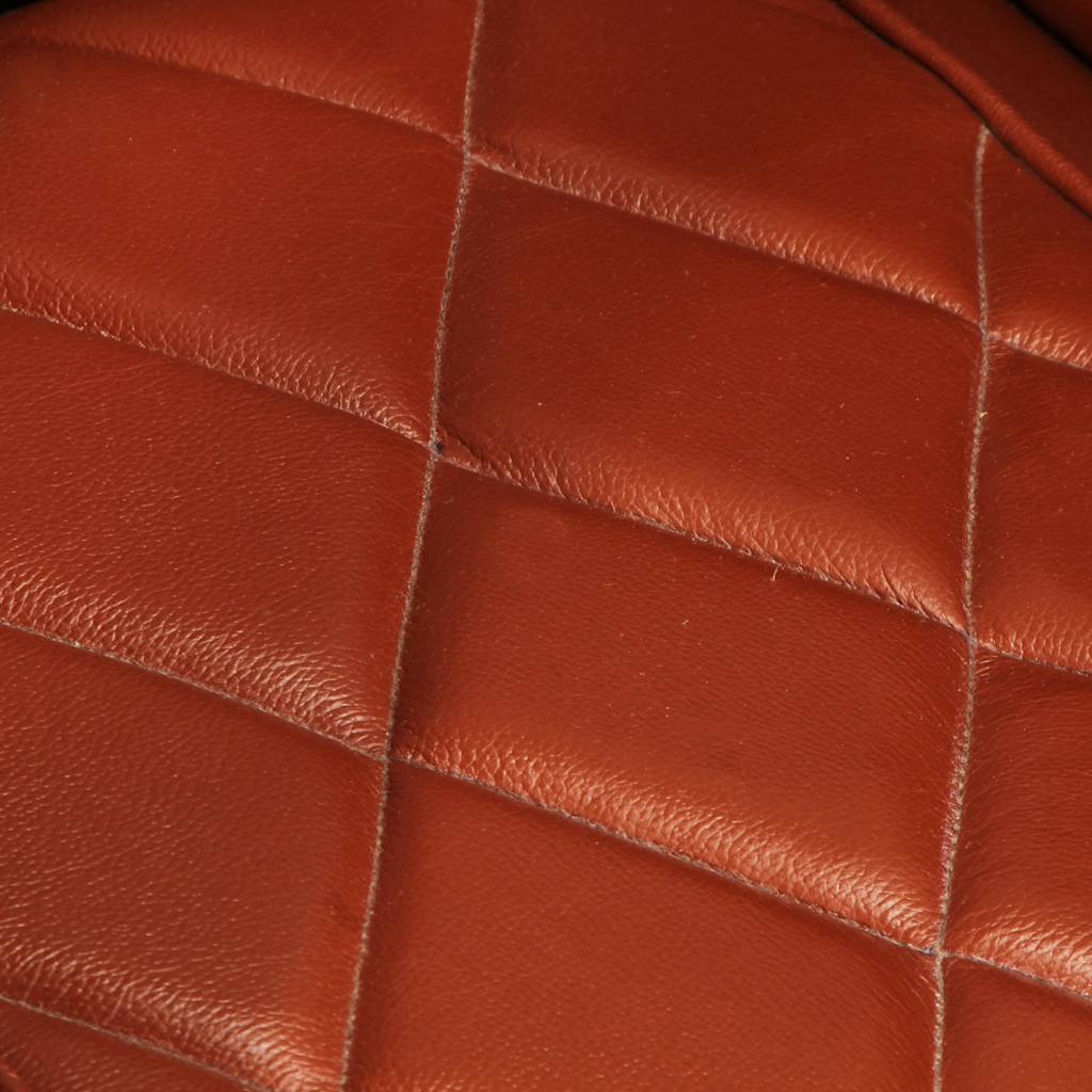 Tub Chair Brown Real Goat Leather