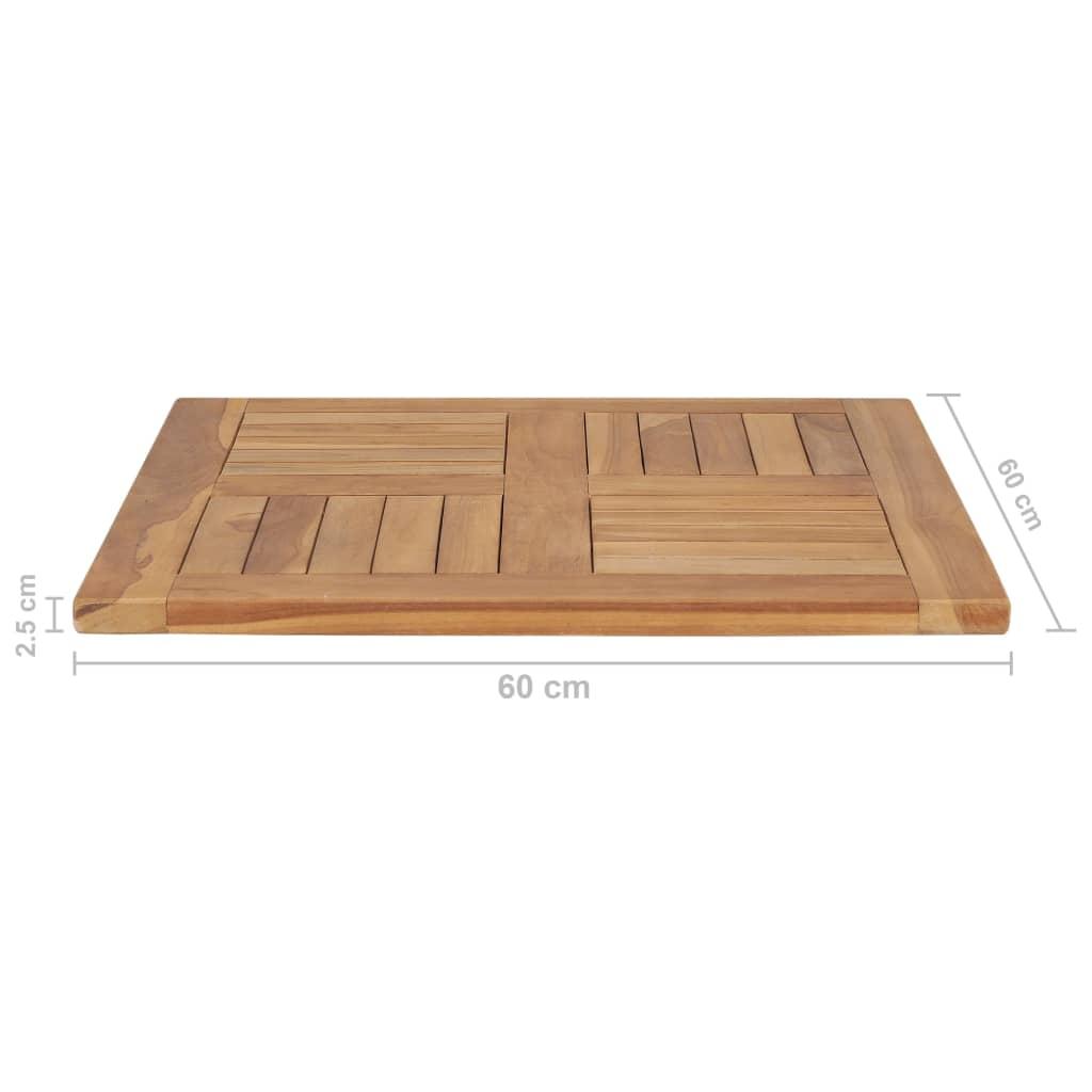 Table Top Solid Teak Wood 60x60x2.5 cm