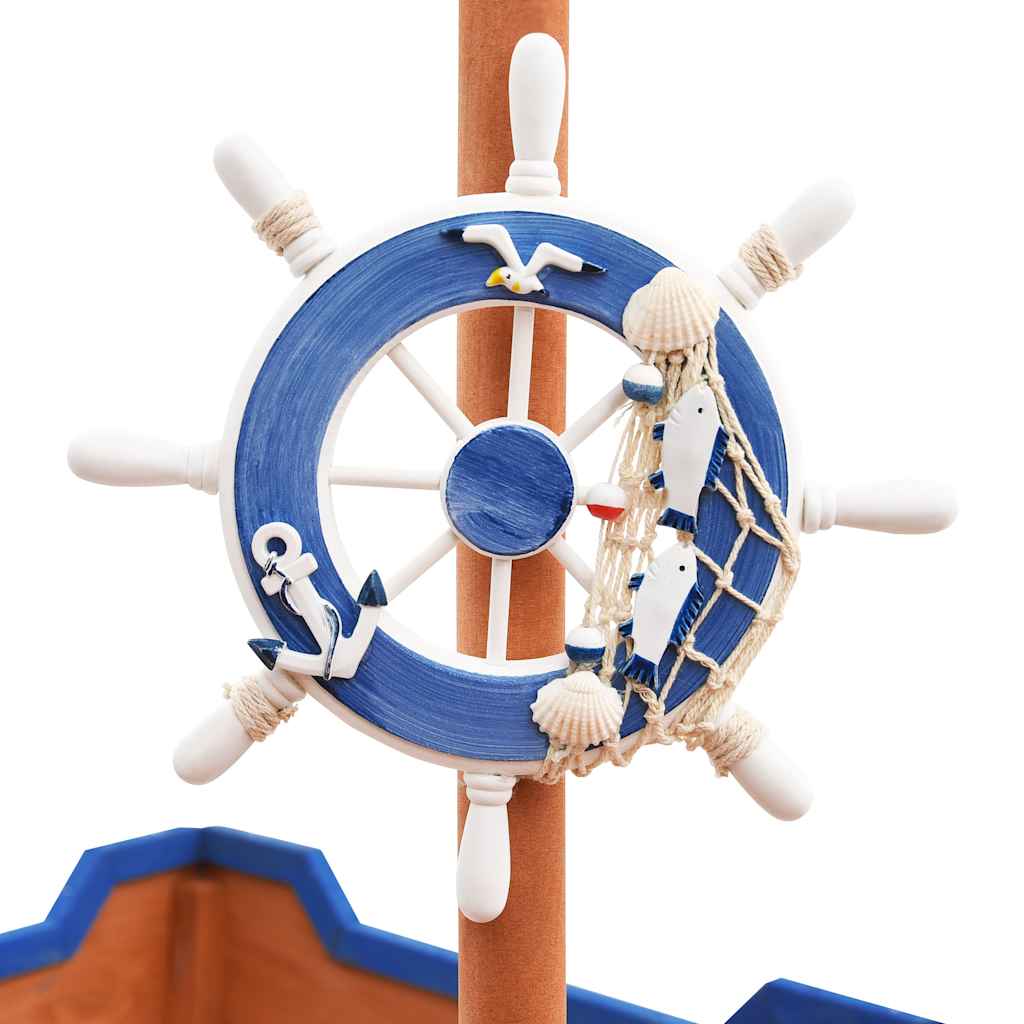 Sandbox Pirate Ship Firwood 190x94.5x101 cm