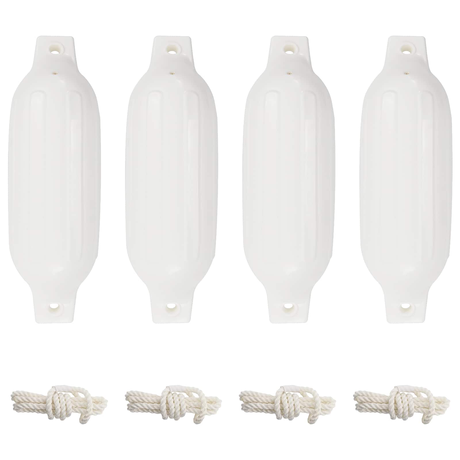 Boat Fenders 4 pcs White Ø 11x40 cm PVC