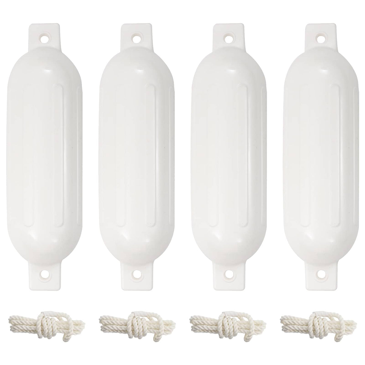 Boat Fenders 4 pcs White Ø 14x50 cm PVC