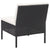 6 Piece Garden Lounge Set with Cushions Poly Rattan Black