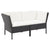 6 Piece Garden Lounge Set with Cushions Poly Rattan Black