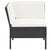 6 Piece Garden Lounge Set with Cushions Poly Rattan Black