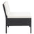 6 Piece Garden Lounge Set with Cushions Poly Rattan Black
