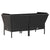 6 Piece Garden Lounge Set with Cushions Poly Rattan Black