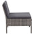 6 Piece Garden Lounge Set with Cushions Poly Rattan Grey