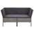 6 Piece Garden Lounge Set with Cushions Poly Rattan Grey