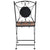 3 Piece Mosaic Bistro Set Ceramic Tile Orange/Grey