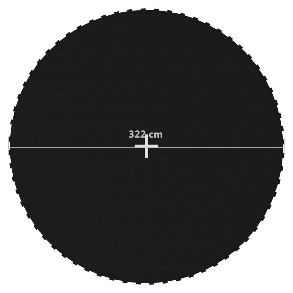 Jumping Mat Fabric Black for 12 Feet/3.66 m Round Trampoline