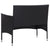 4 Piece Garden Lounge Set with Cushions Poly Rattan Black