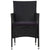 4 Piece Garden Lounge Set with Cushions Poly Rattan Black