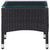 4 Piece Garden Lounge Set with Cushions Poly Rattan Black