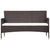 4 Piece Garden Lounge Set With Cushions Poly Rattan Brown