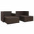 5 Piece Garden Lounge Set with Cushions Poly Rattan Brown