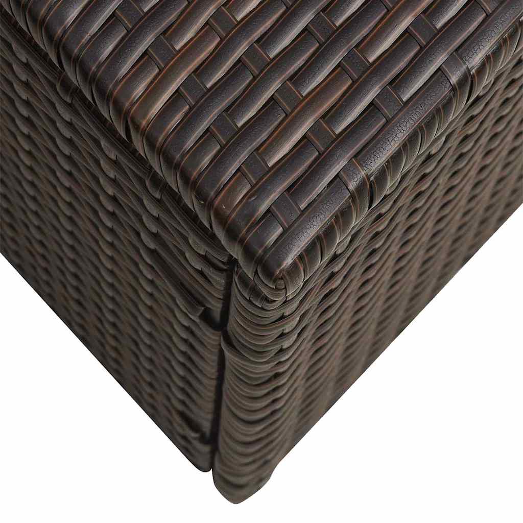 5 Piece Garden Lounge Set with Cushions Poly Rattan Brown