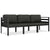 3 Piece Garden Lounge Set with Cushions Aluminium Anthracite