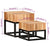 Side Tables 2 pcs Solid Acacia Wood