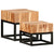 Side Tables 2 pcs Solid Acacia Wood