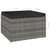 3 Piece Garden Lounge Set with Cushions Poly Rattan Grey