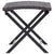 Folding Stool Poly Rattan Brown