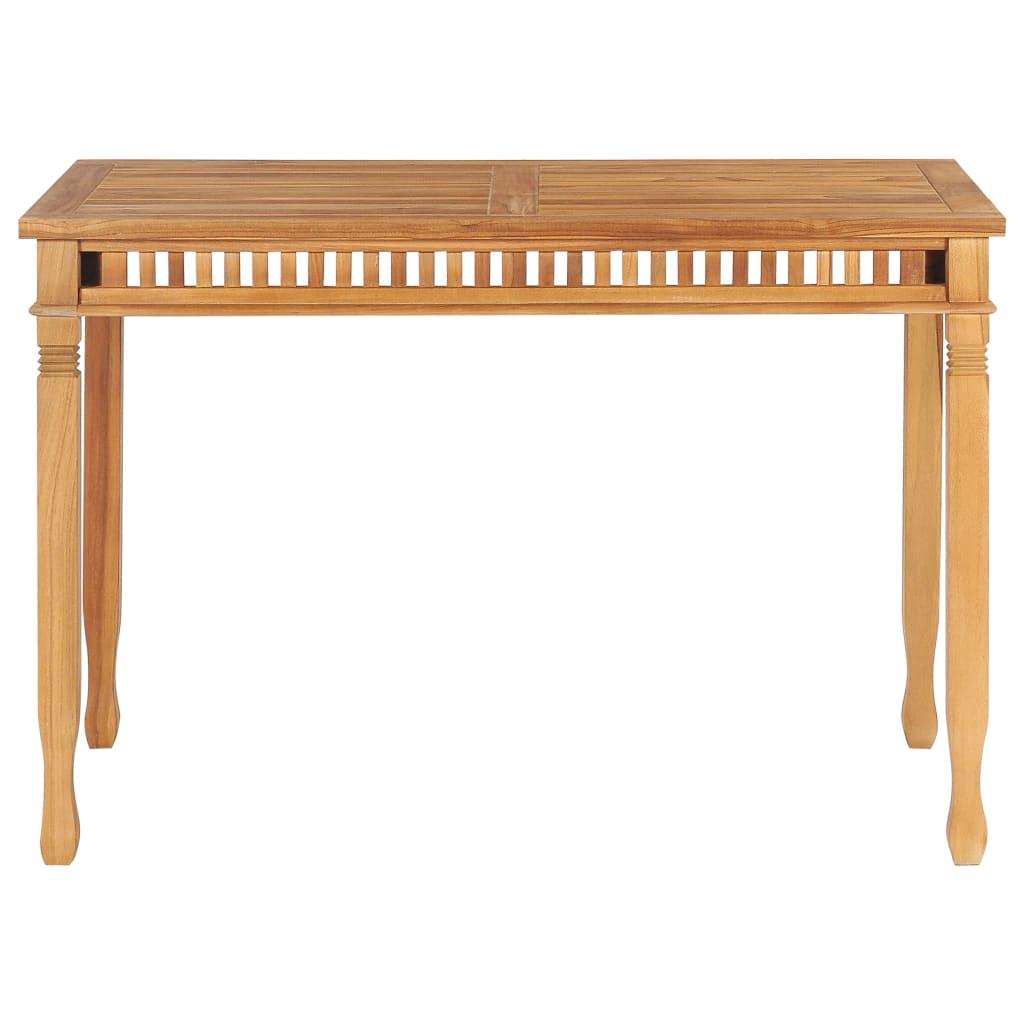 Garden Dining Table 110x65x80 cm Solid Teak Wood