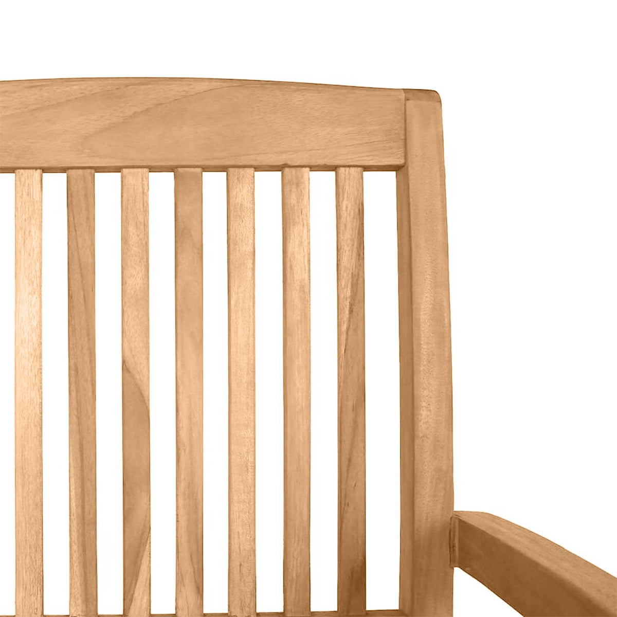Stacking Garden Dining Chairs 2 pcs Solid Teak Wood