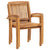 Stacking Garden Dining Chairs 2 pcs Solid Teak Wood