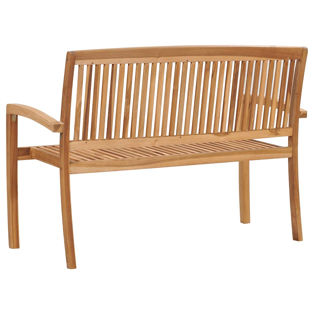 2-Seater Stacking Garden Bench 120 cm Solid Teak Wood