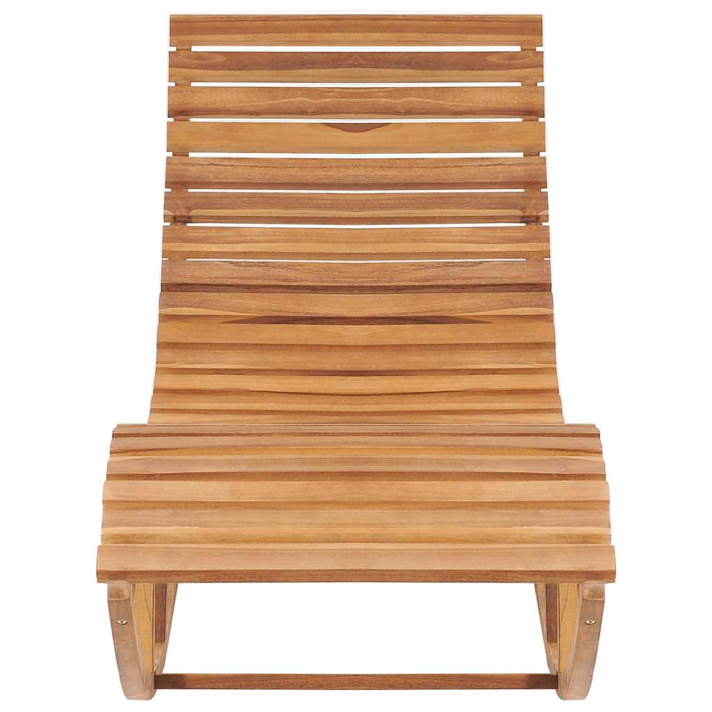 Rocking Sunlounger Solid Teak Wood
