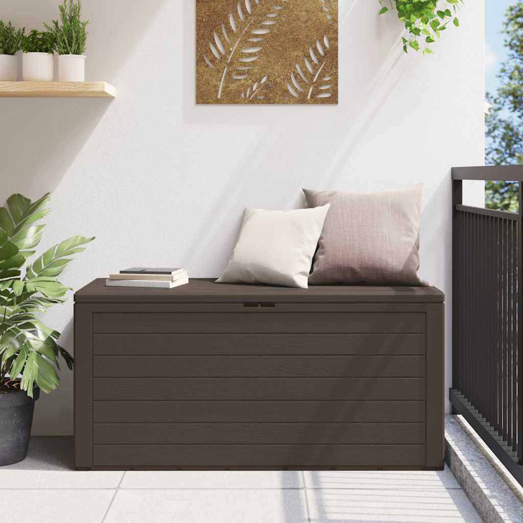 Garden Storage Box Brown 116x44x55 cm