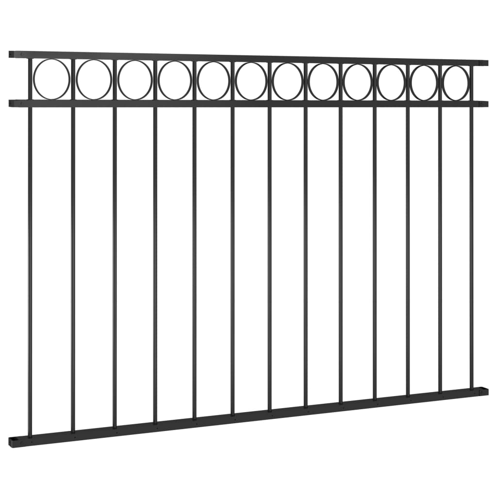 Fence Panel Steel 1.7x1 m Black