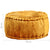 Round Pouffe Velvet 40x20 cm Mustard