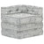 Modular Pouffe Light Grey Fabric