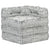 Modular Pouffe Light Grey Fabric