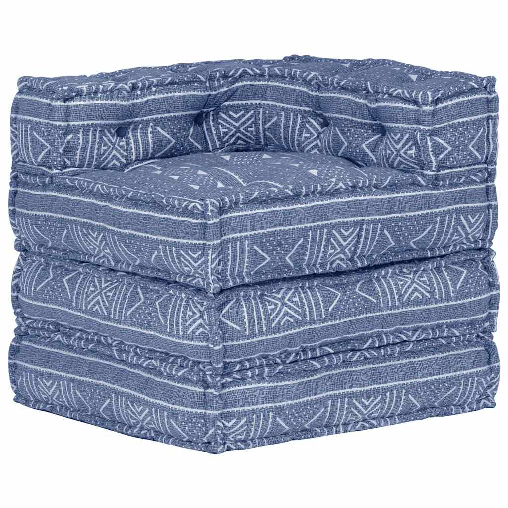 Modular Pouffe Indigo Fabric