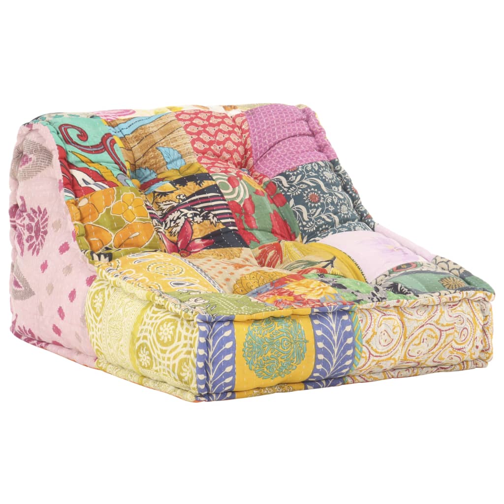 Modular Pouffe Patchwork Fabric