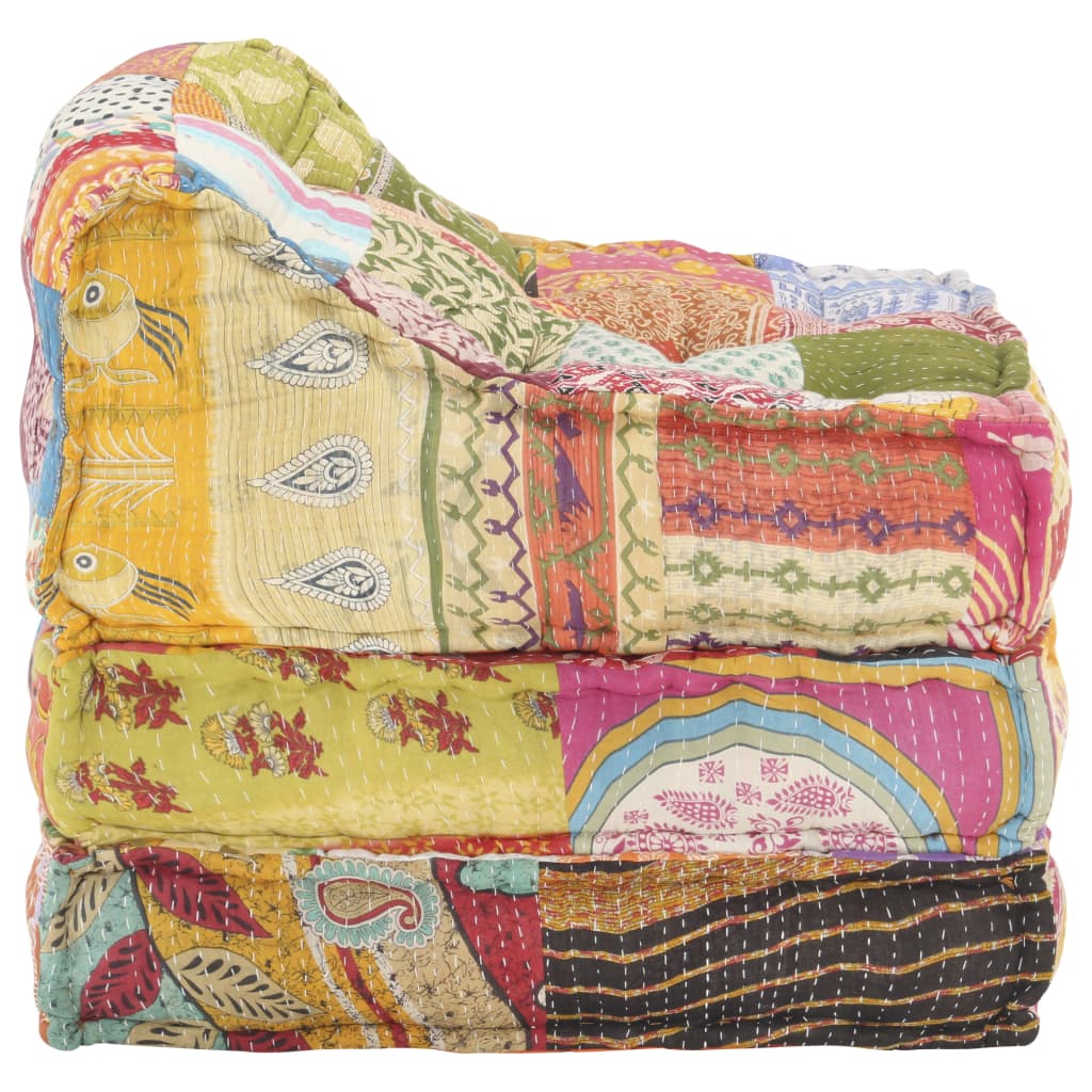 Modular Pouffe Patchwork Fabric