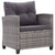 6 Piece Garden Sofa Set with Cushions Poly Rattan Dark Grey